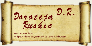 Doroteja Ruškić vizit kartica